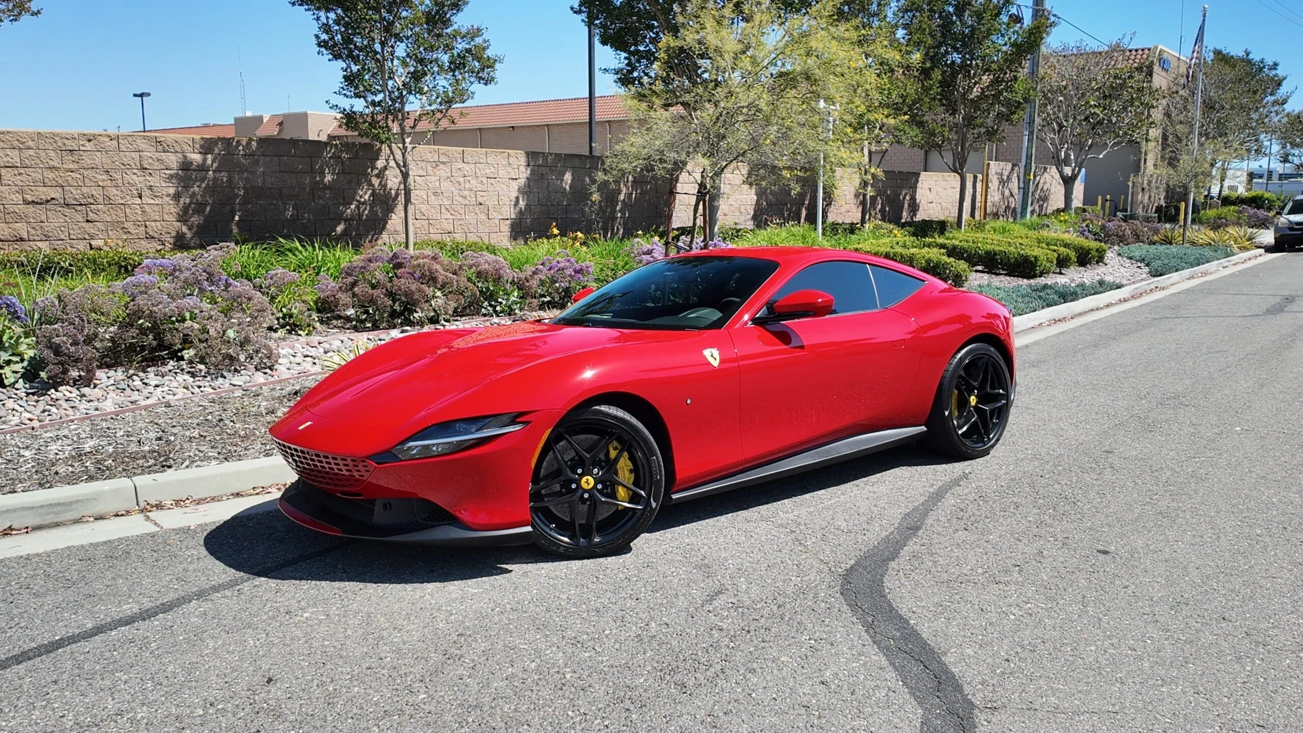 Ferrari Roma exterior for one-way miami car delivery requests