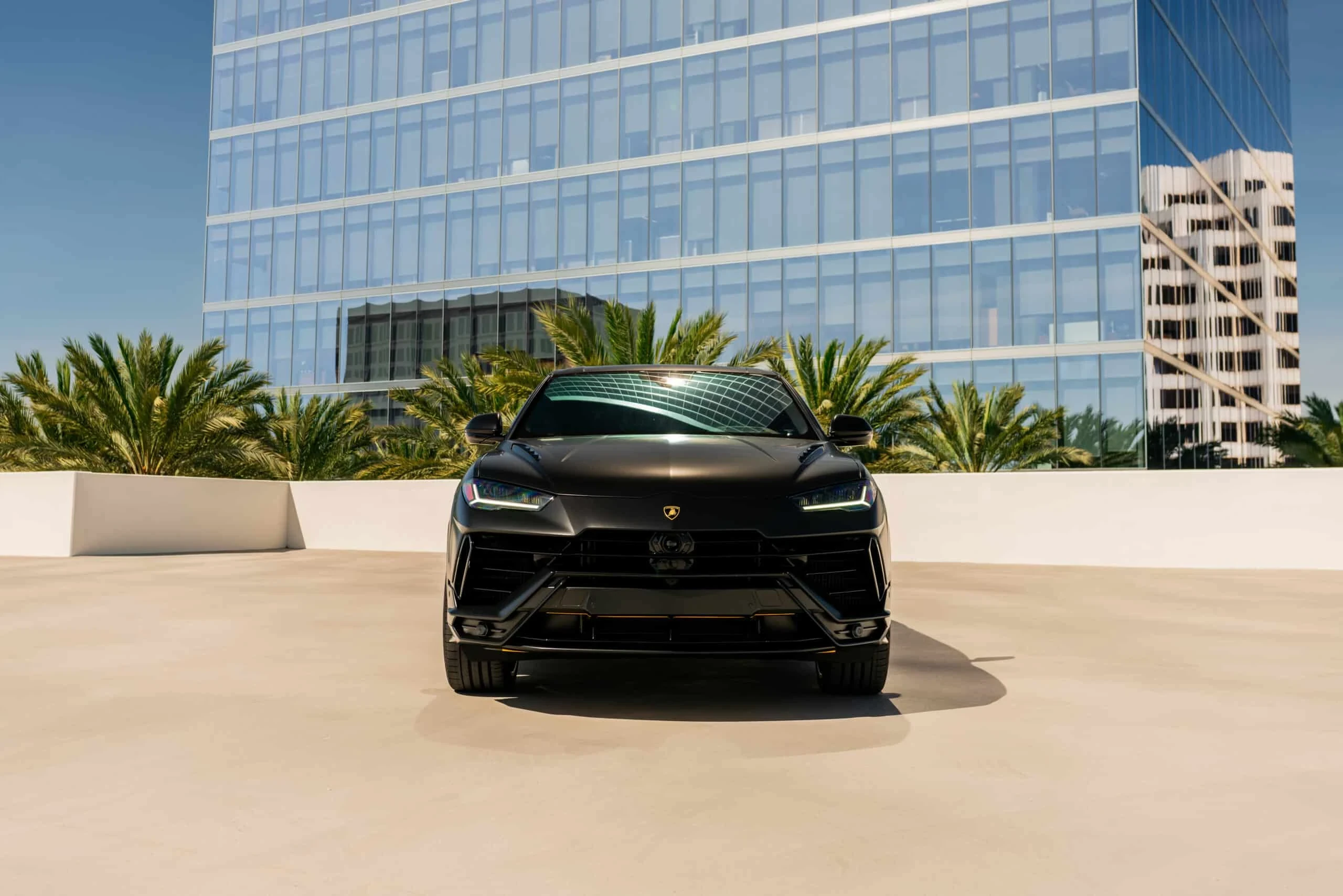 Lamborghini Urus S detail relevant to miami boat-show luxury car rentals on MIA / LUX